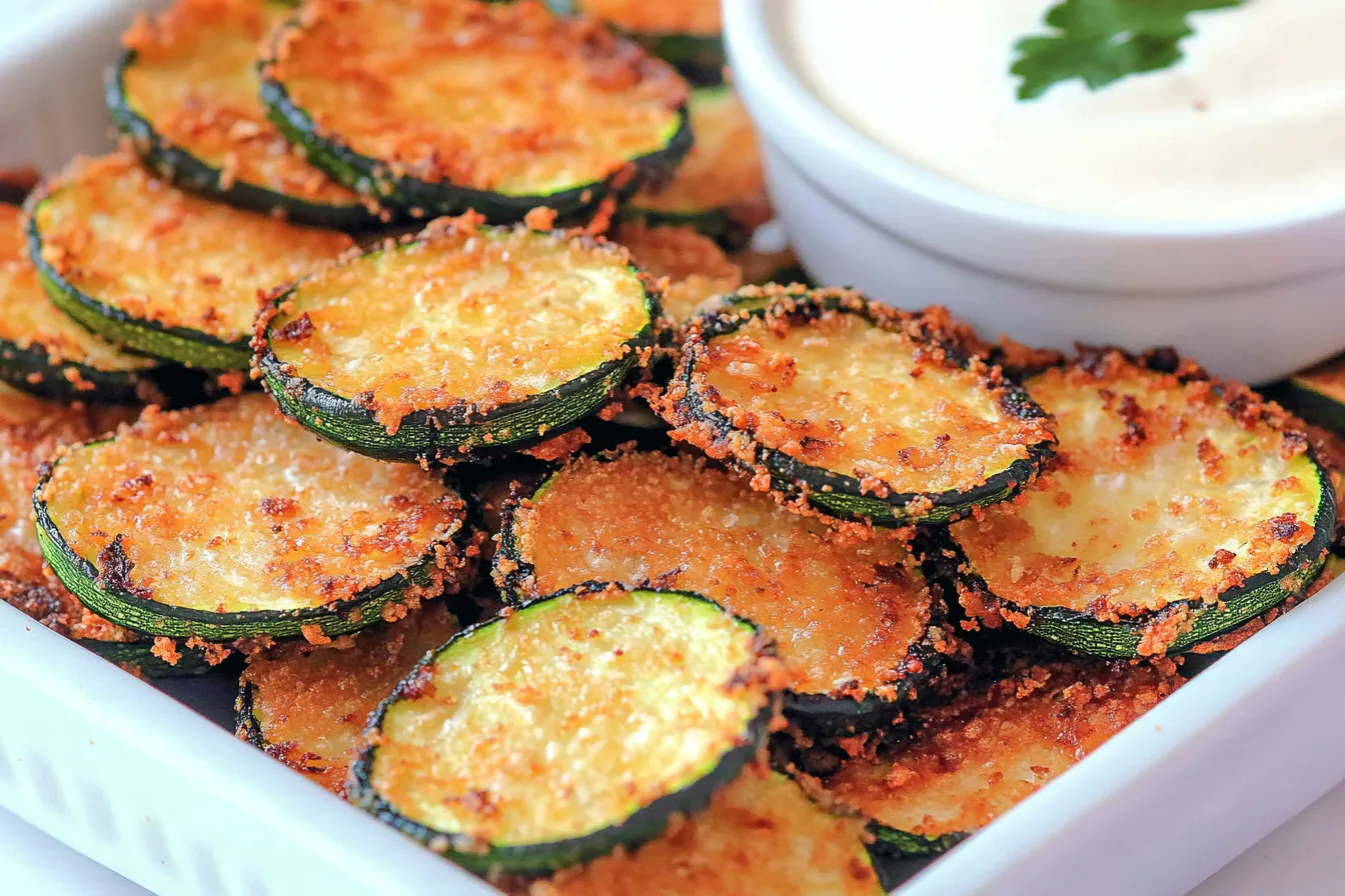 Crispy Air Fried Zucchini Keto Chips