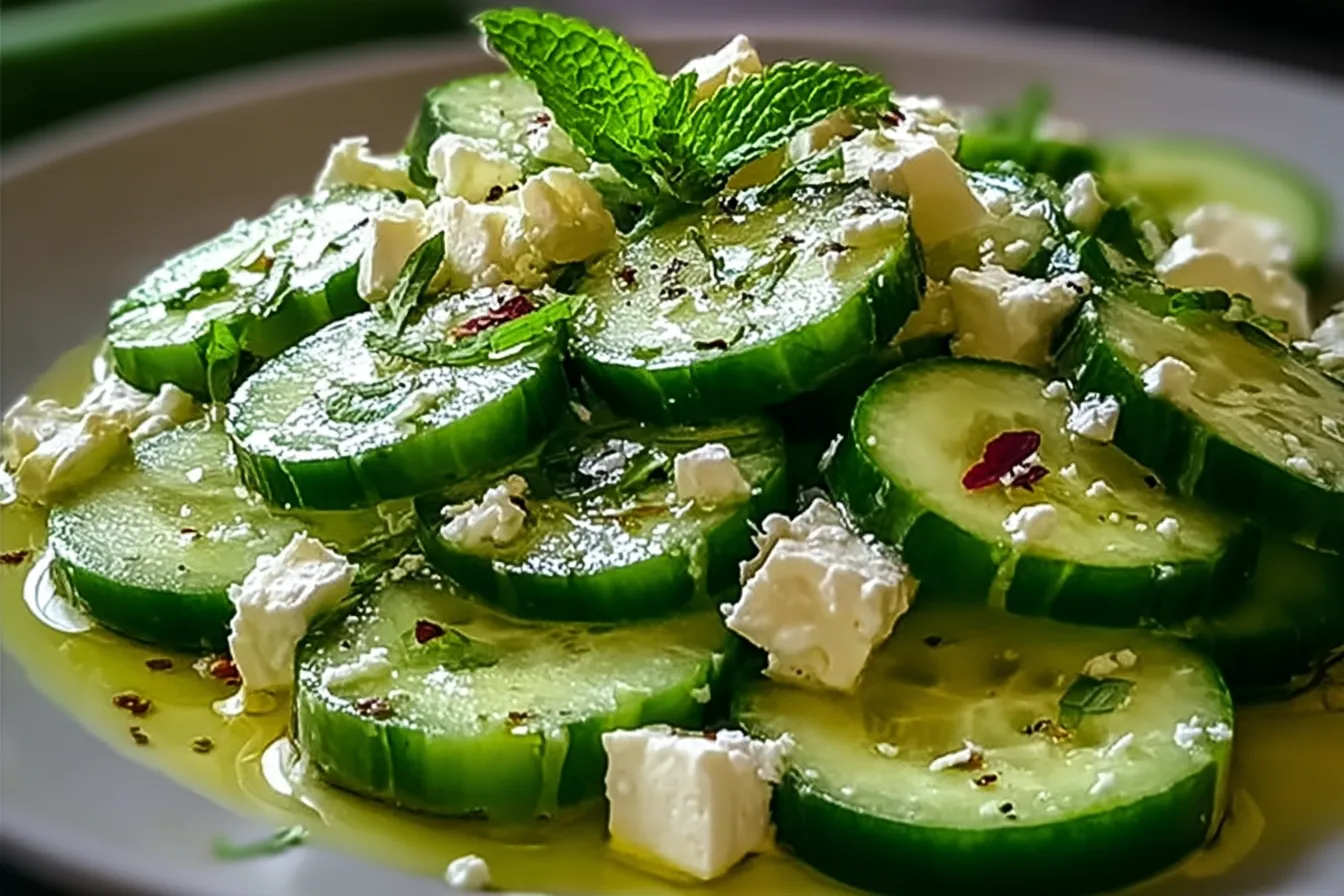 Cucumber feta salad