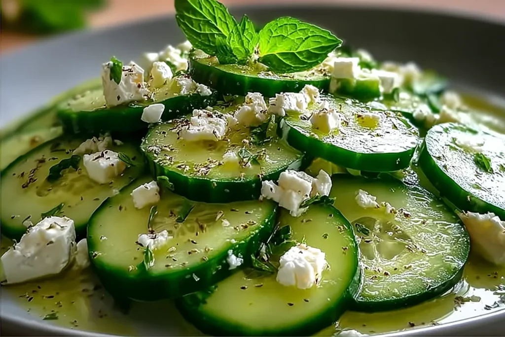 Cucumber feta salad