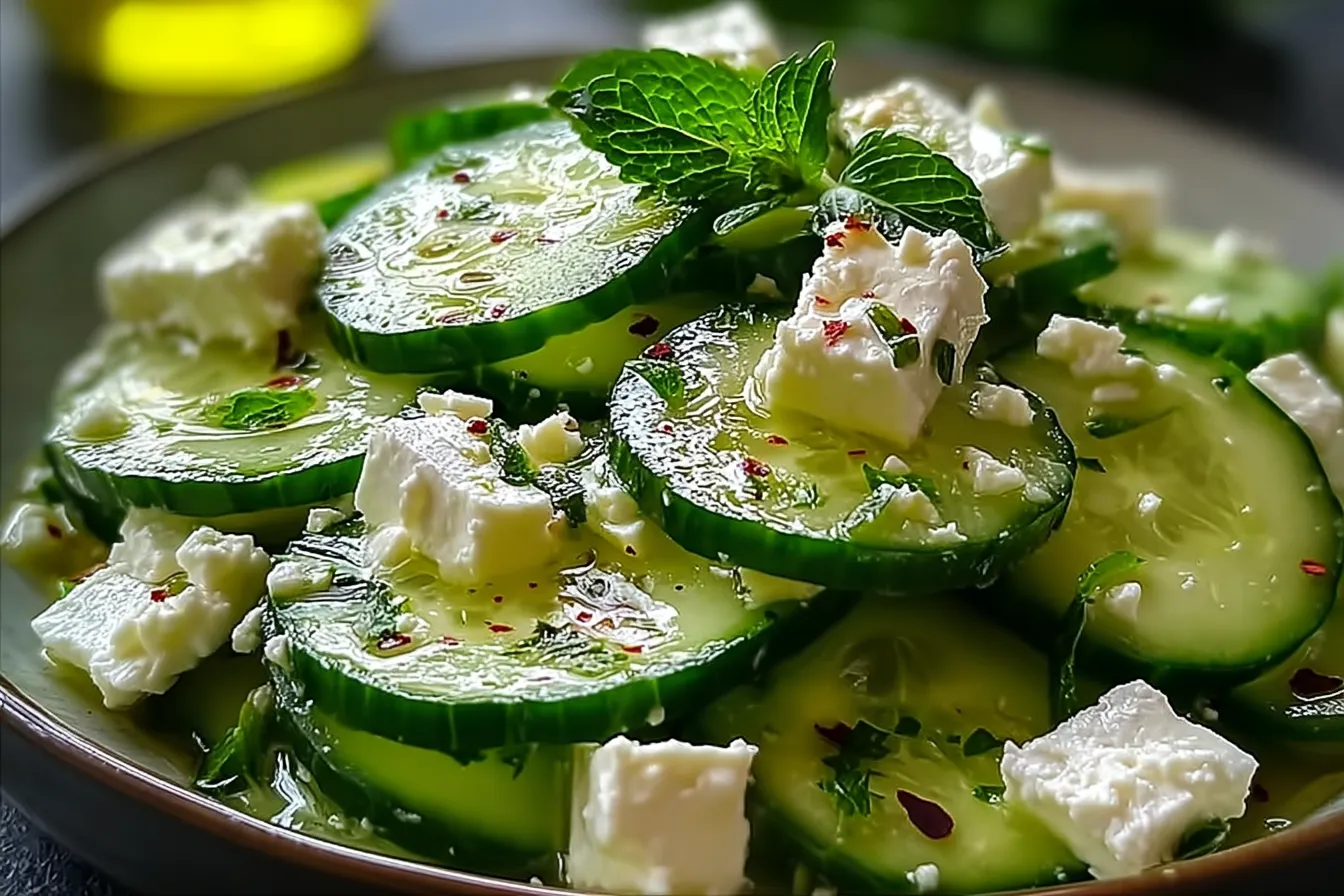 Cucumber feta salad