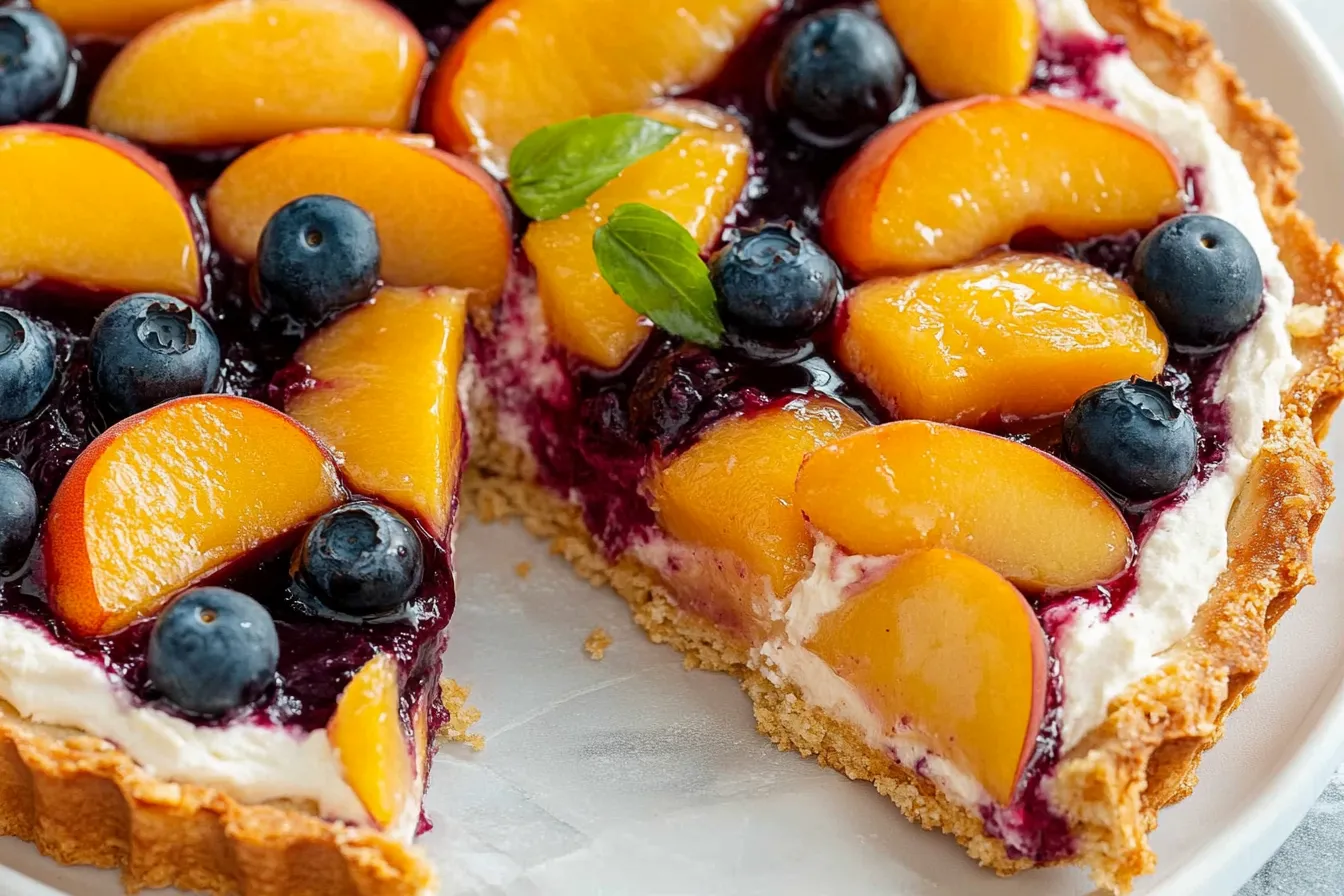 EASY BLUEBERRY PEACH GALETTE