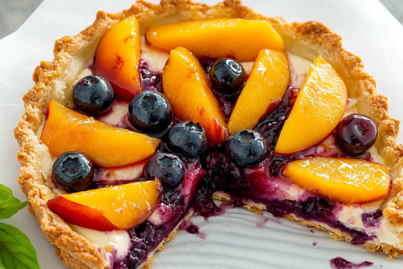 EASY BLUEBERRY PEACH GALETTE