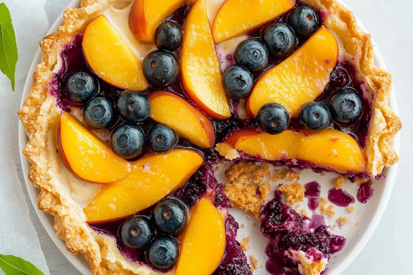 EASY BLUEBERRY PEACH GALETTE