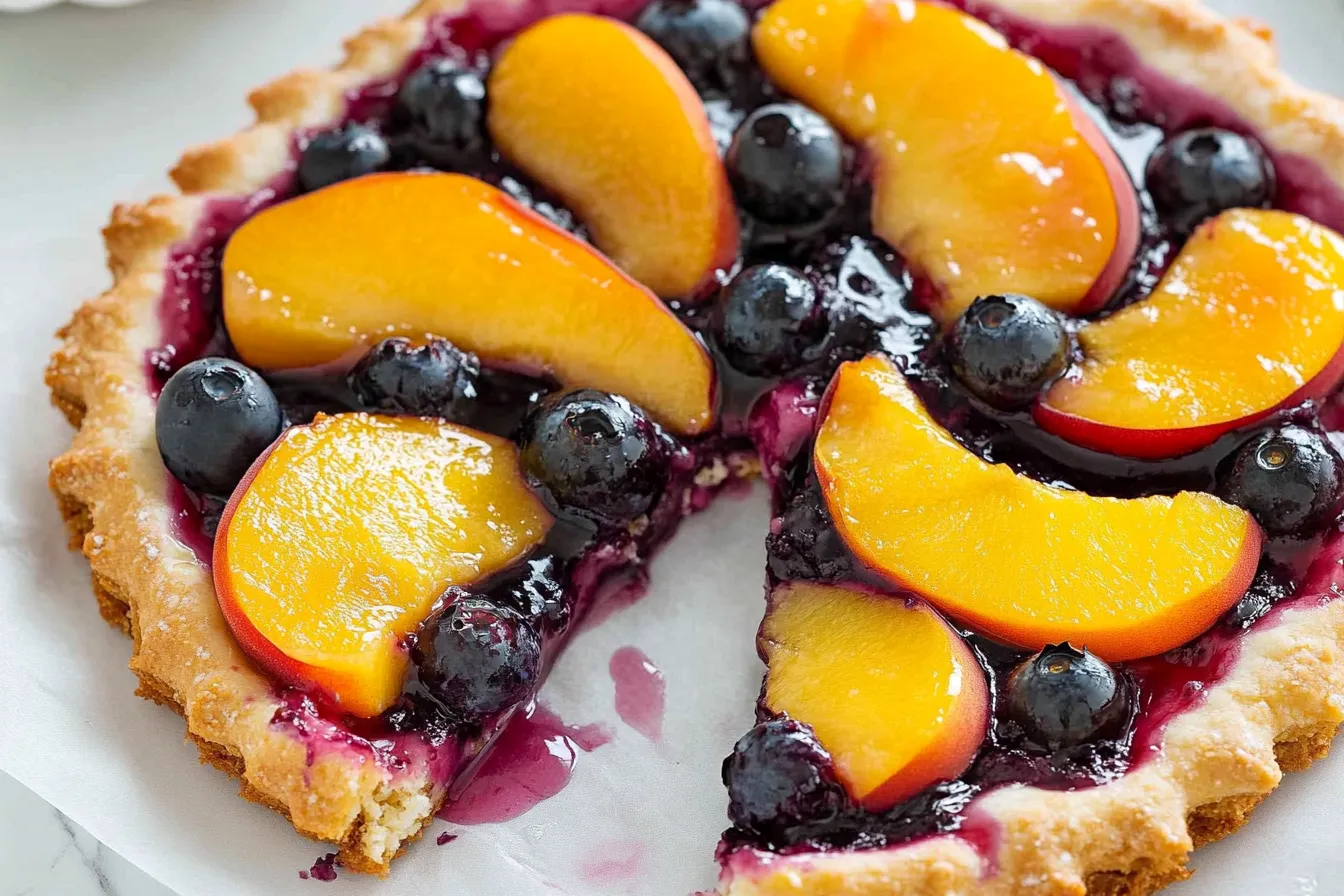 EASY BLUEBERRY PEACH GALETTE