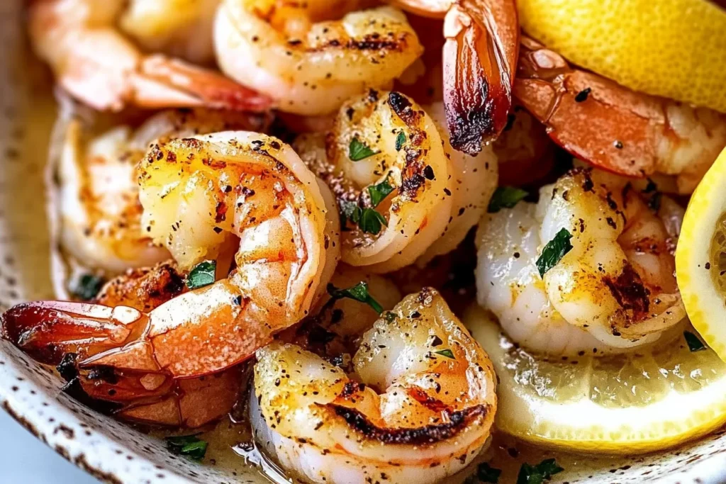 Grilled Shrimp with Lemon Garlic Butter