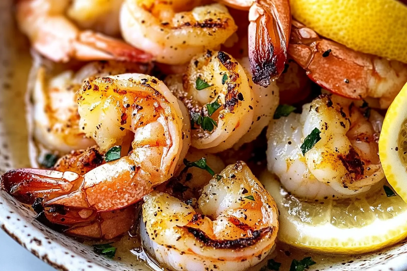 Grilled Shrimp with Lemon Garlic Butter