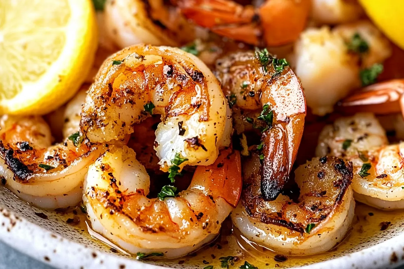 Grilled Shrimp with Lemon Garlic Butter