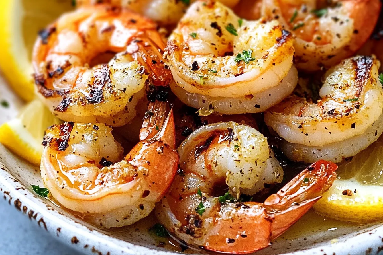 Grilled Shrimp with Lemon Garlic Butter
