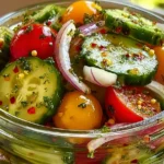Marinated Cucumbers, Onions, and Tomatoes