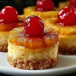 Mini Pineapple Upside Down Cheesecakes