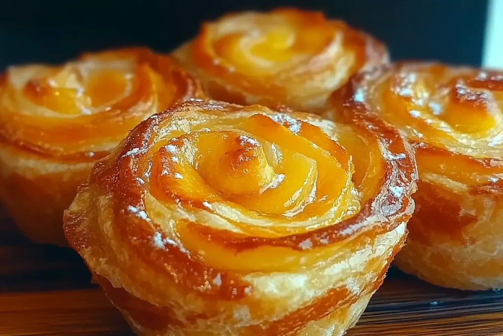 Peach pie cruffins