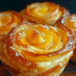 Peach pie cruffins