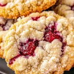 RASPBERRY CRUMBLE COOKIES