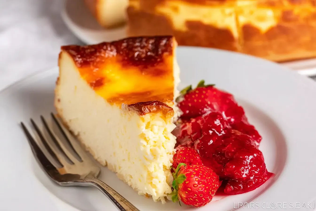 Crustless Ricotta Cheesecake