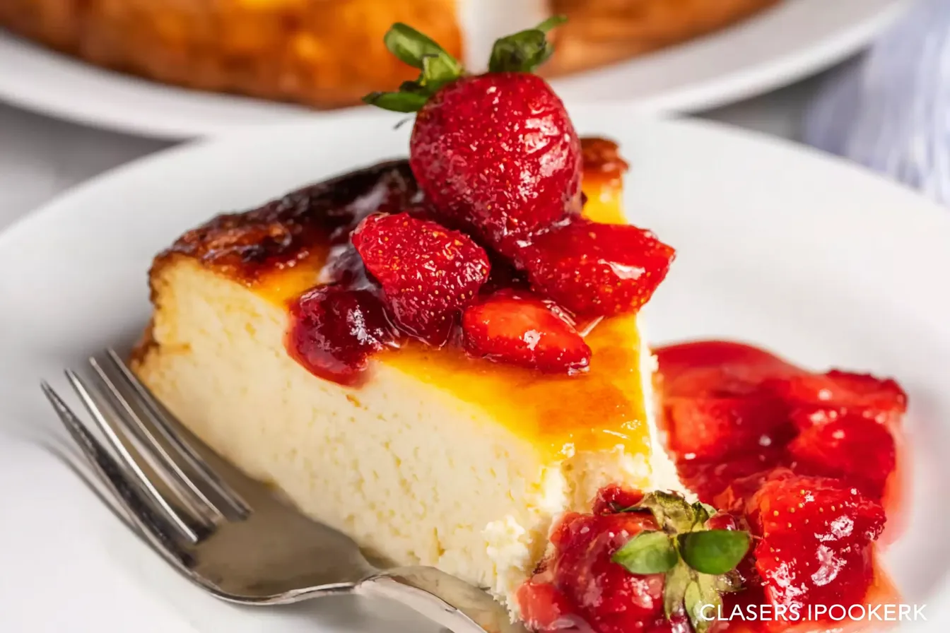 Crustless Ricotta Cheesecake