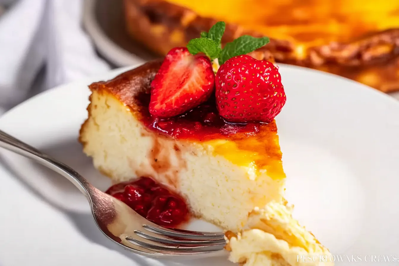 Crustless Ricotta Cheesecake