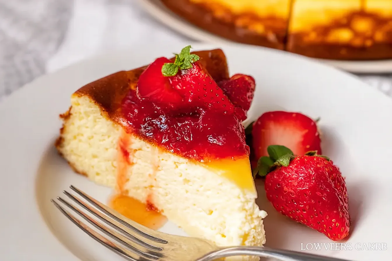 Crustless Ricotta Cheesecake