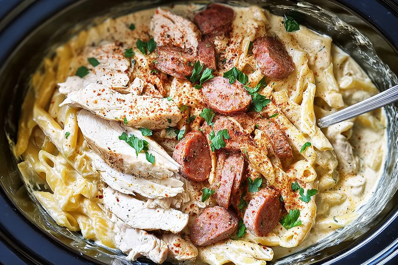 SLOW COOKER CAJUN CHICKEN ALFREDO