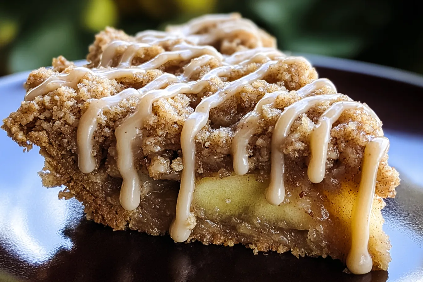 Apple Crumb Cake with Cinnamon Apple Drizzle