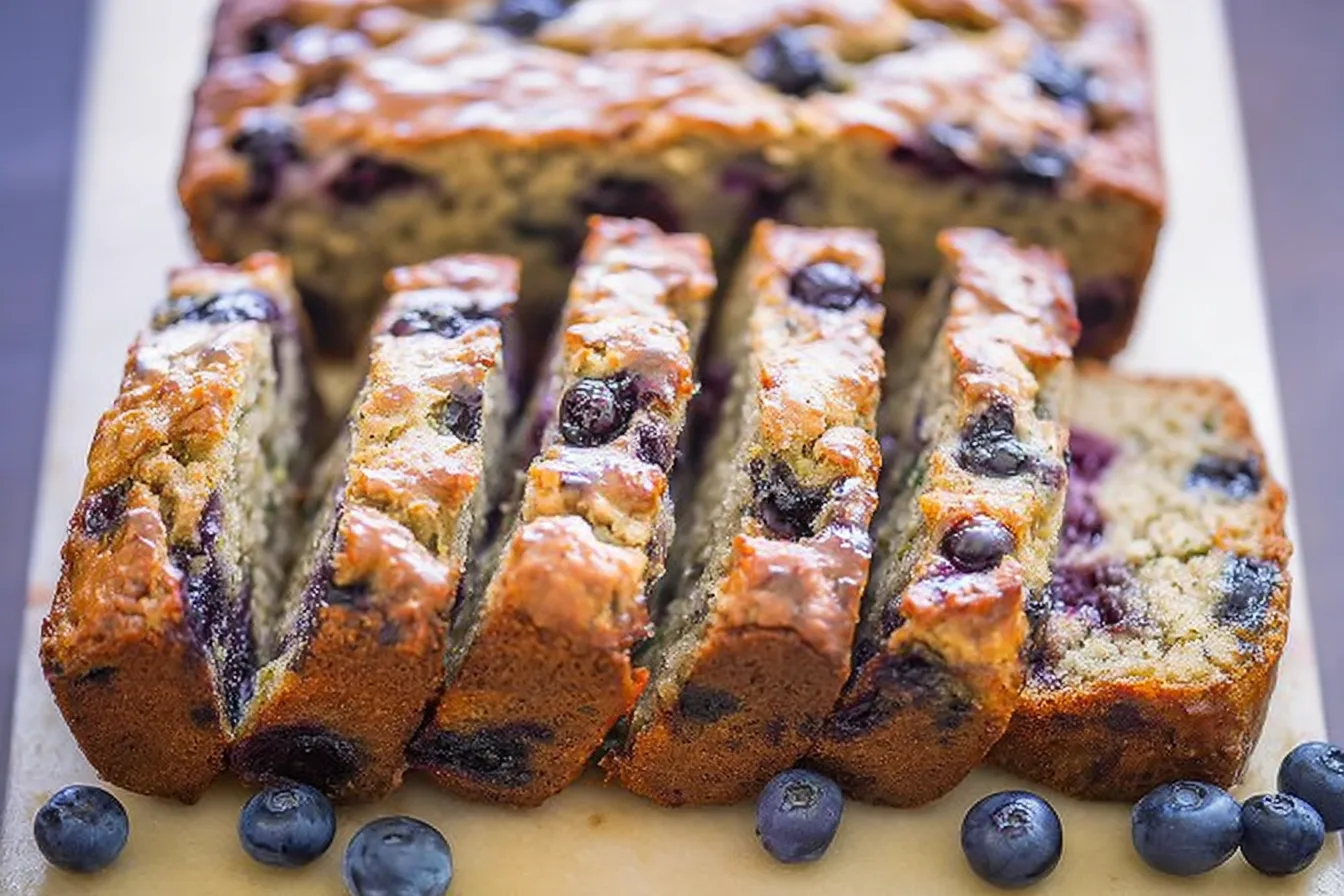 BLUEBERRY BANANA ZUCCHINI BREAD