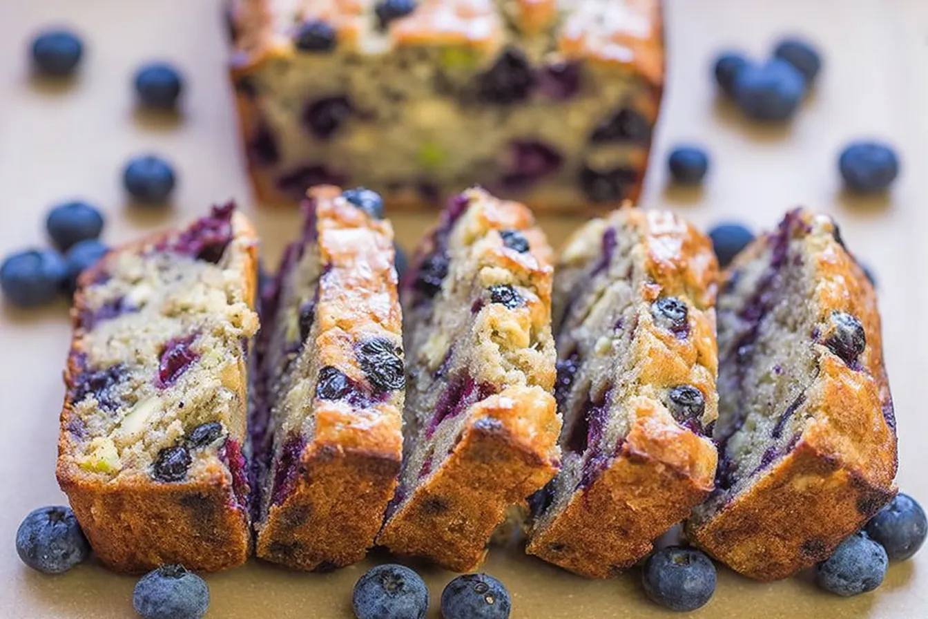 BLUEBERRY BANANA ZUCCHINI BREAD