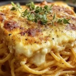 Baked Cream Cheese Spaghetti Casserole