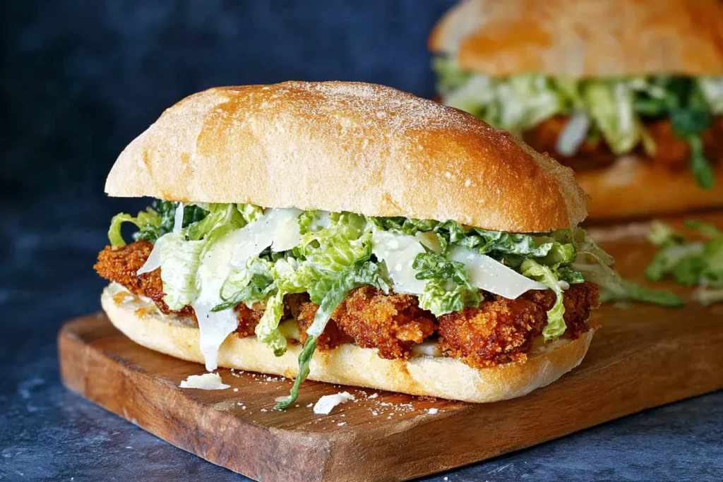 CRISPY CHICKEN CAESAR SANDWICH