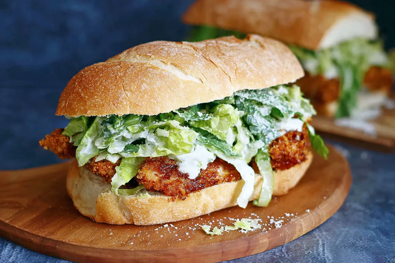 CRISPY CHICKEN CAESAR SANDWICH