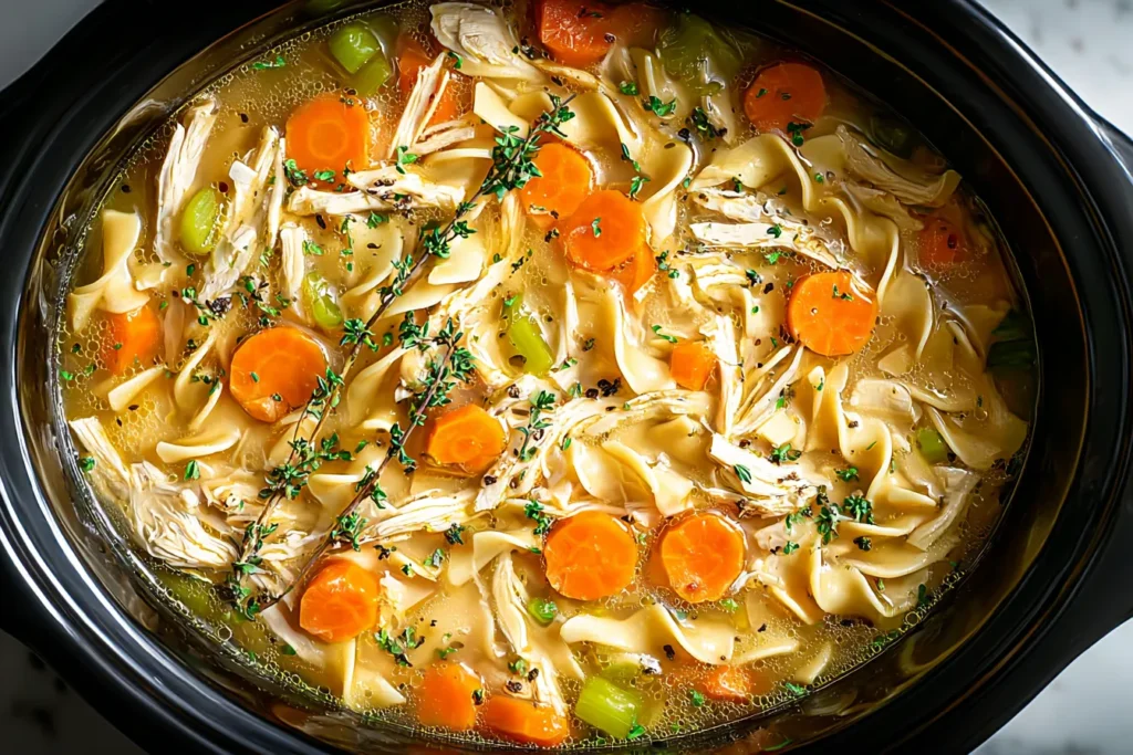 CROCKPOT CHICKEN NOODLE SOUP
