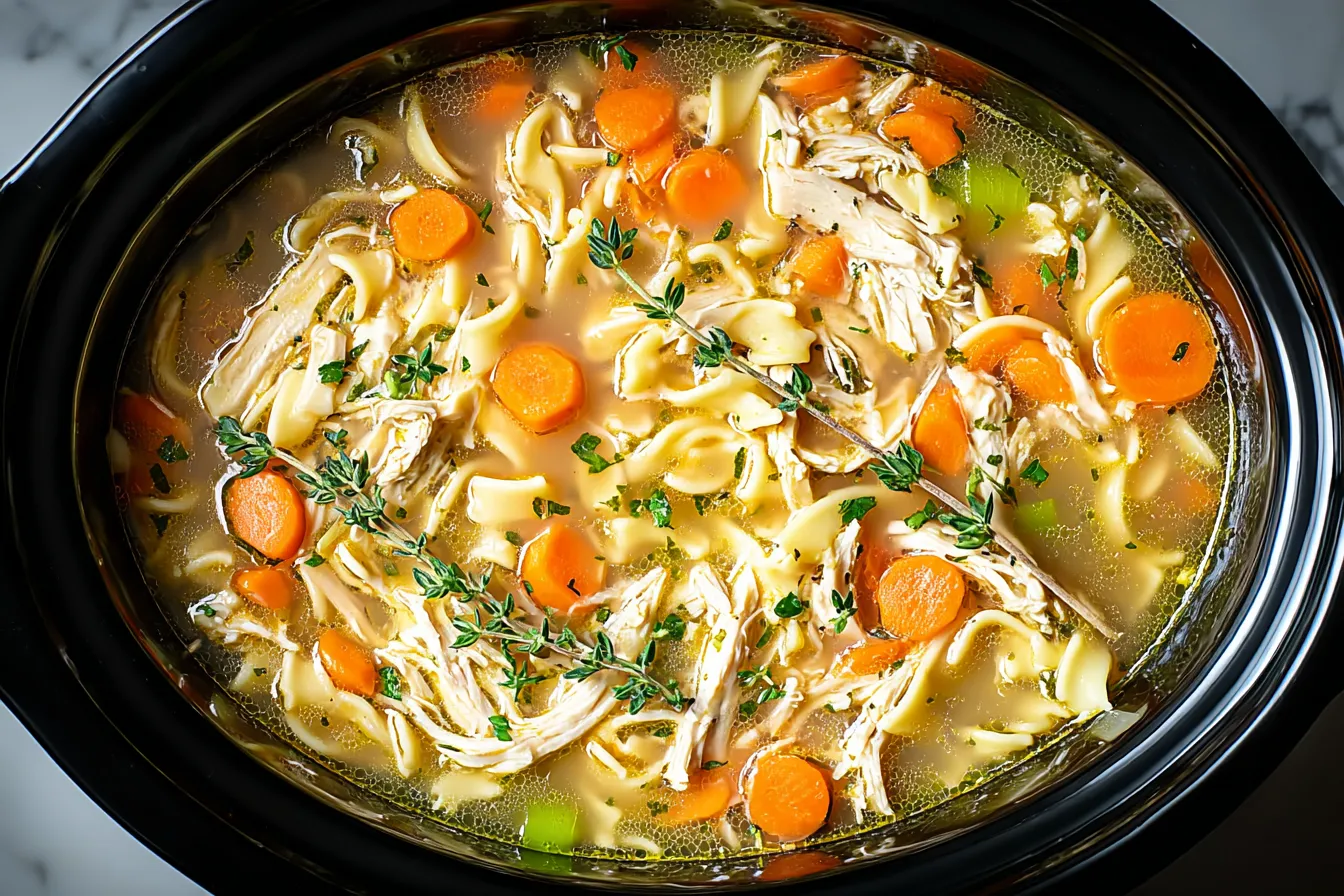CROCKPOT CHICKEN NOODLE SOUP