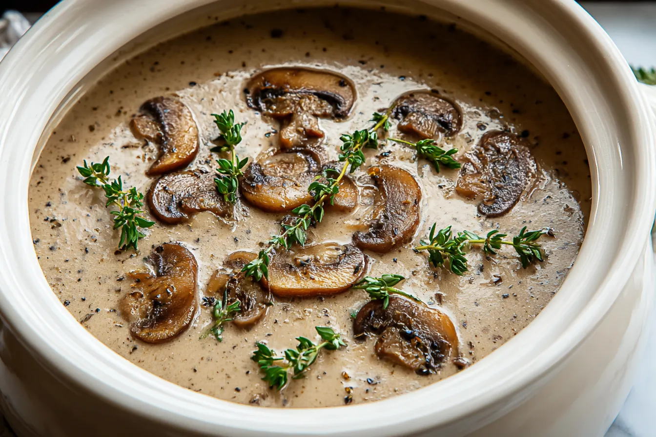 CROCKPOT MUSHROOM SOUP