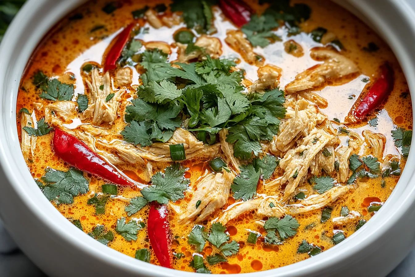 CROCKPOT THAI COCONUT CHICKEN SOUP