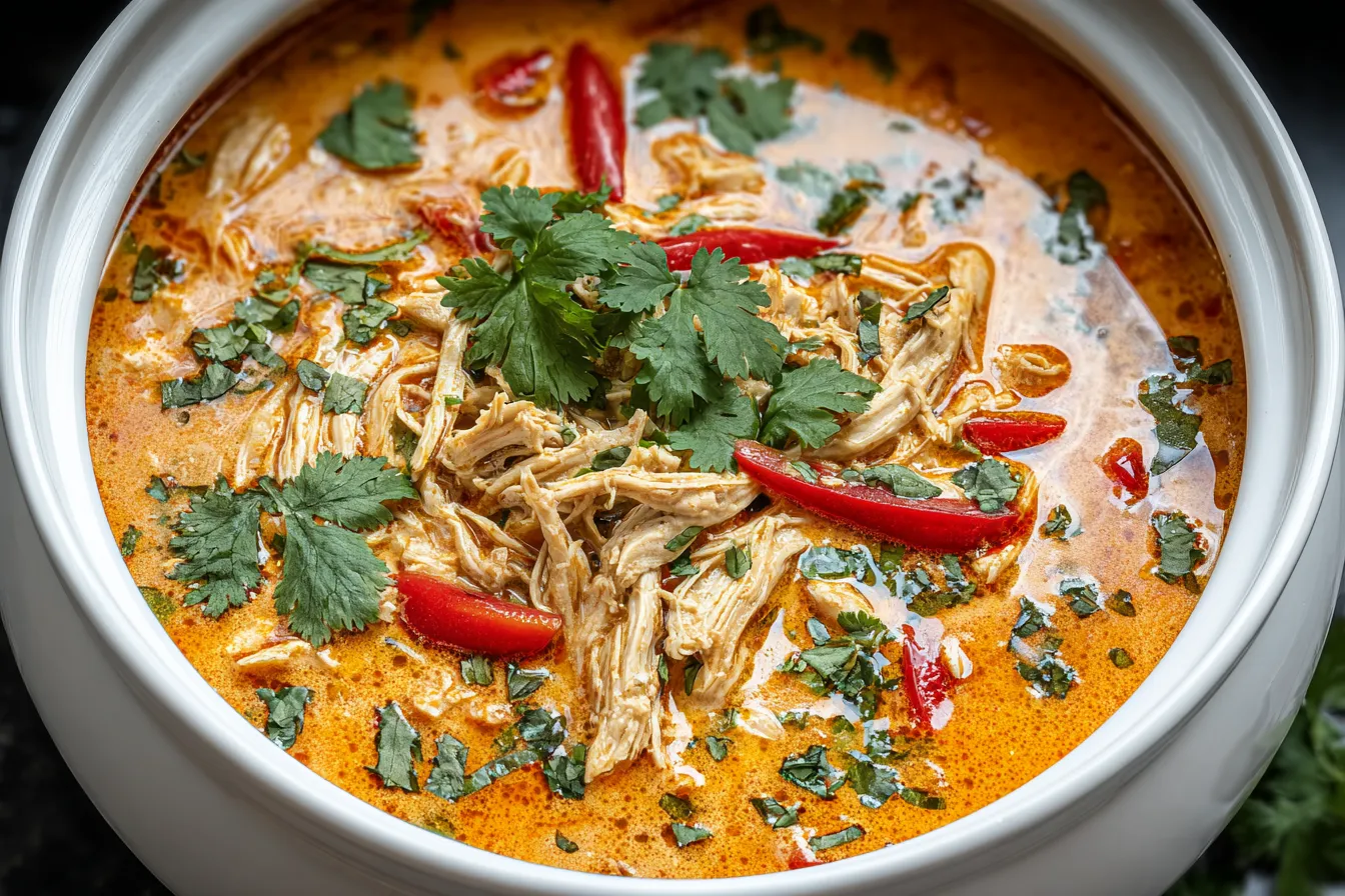 CROCKPOT THAI COCONUT CHICKEN SOUP