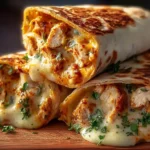 Cheesy Garlic Chicken Wraps
