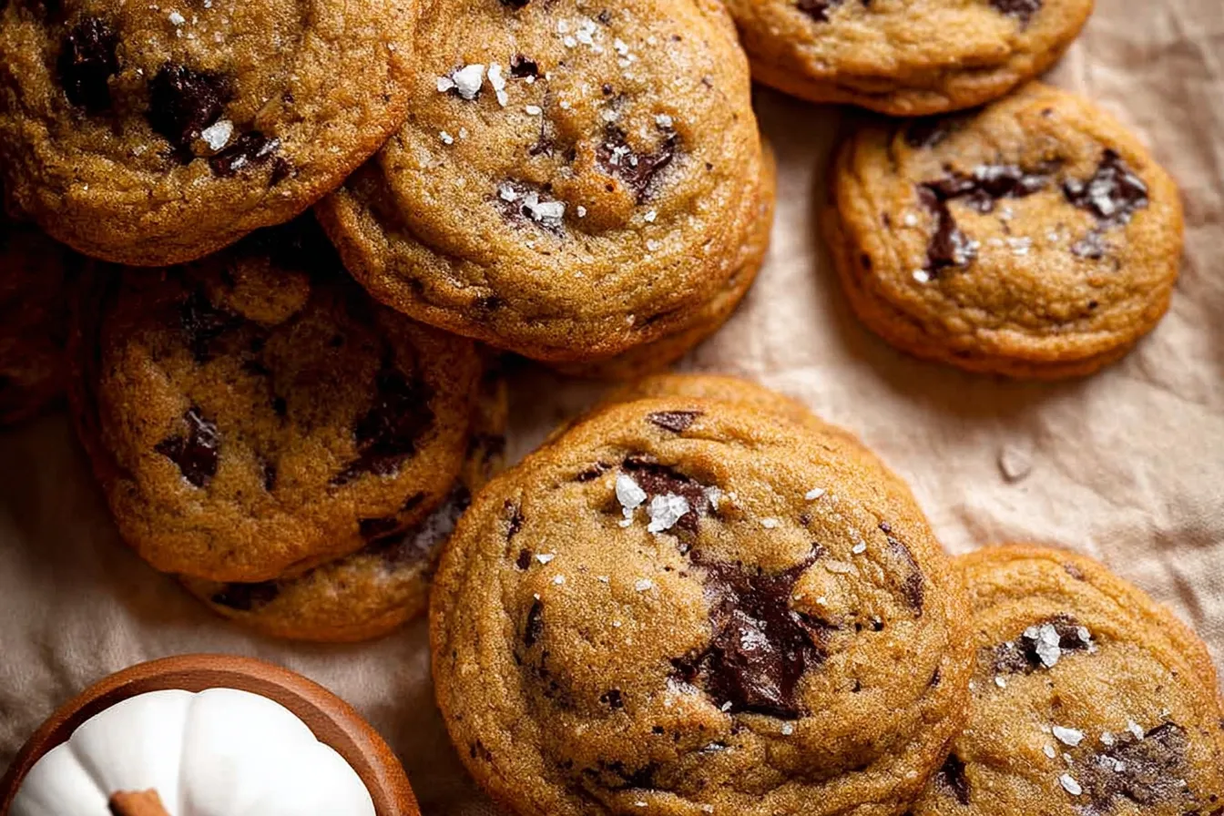 Chewy Pumpkin Chocolate Chip Cookies