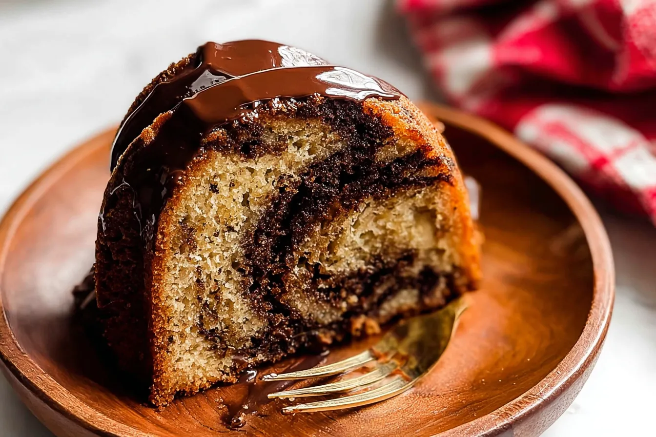 Chocolate Marble Banana Bundt Cake