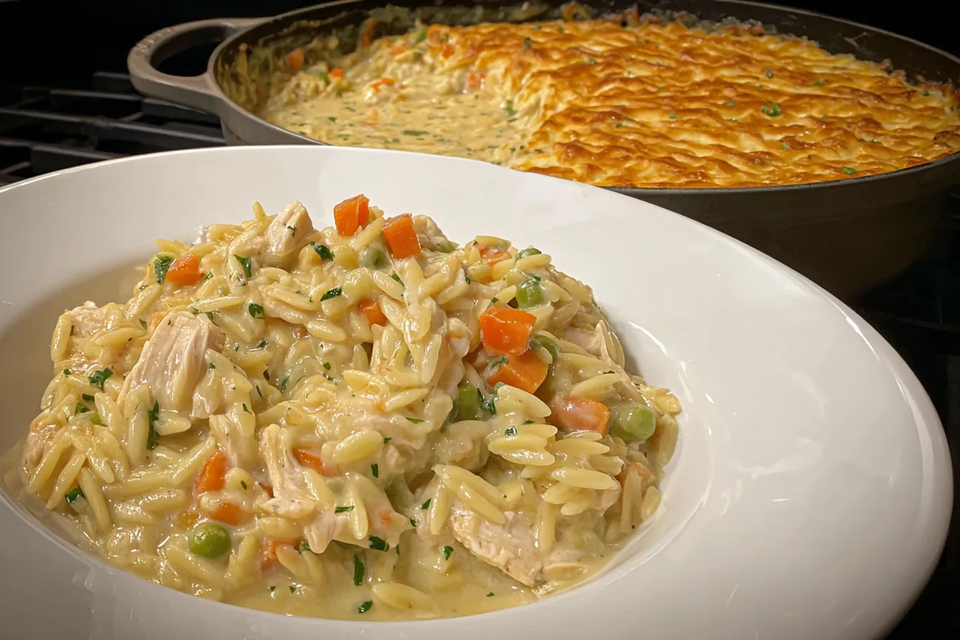 Creamy Chicken Pot Pie Orzo