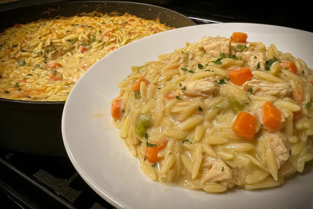 Creamy Chicken Pot Pie Orzo