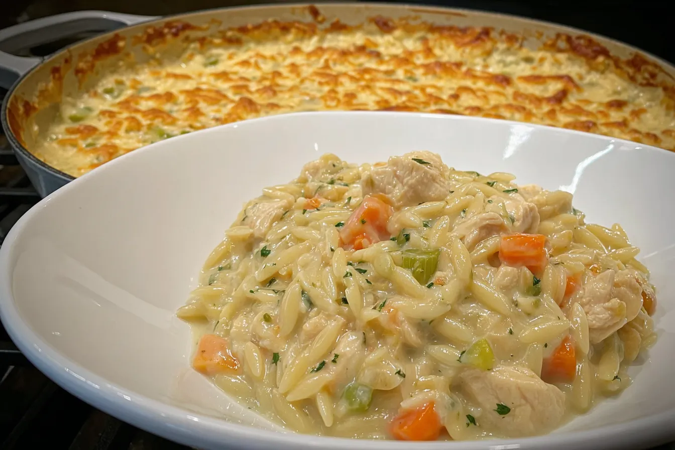 Creamy Chicken Pot Pie Orzo