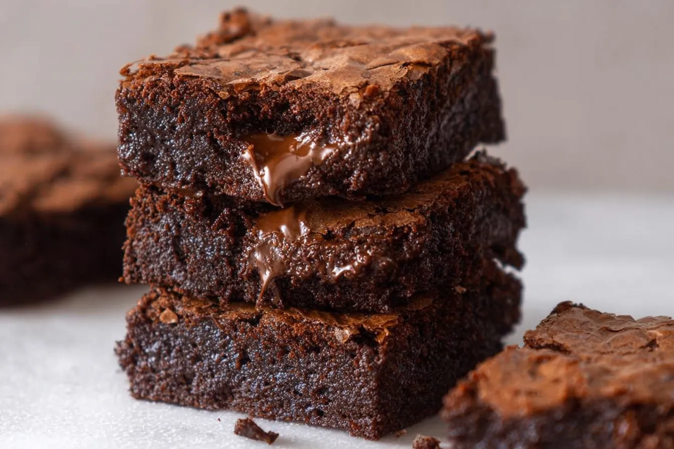 FUDGY BROWN BUTTER BROWNIES WITH CRINKLY TOPS