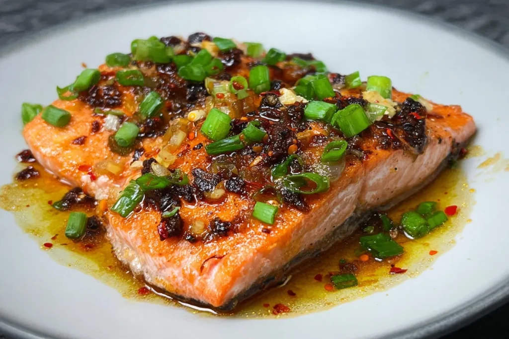 Garlic Chili Crisp Salmon