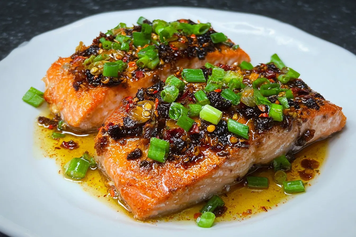 Garlic Chili Crisp Salmon