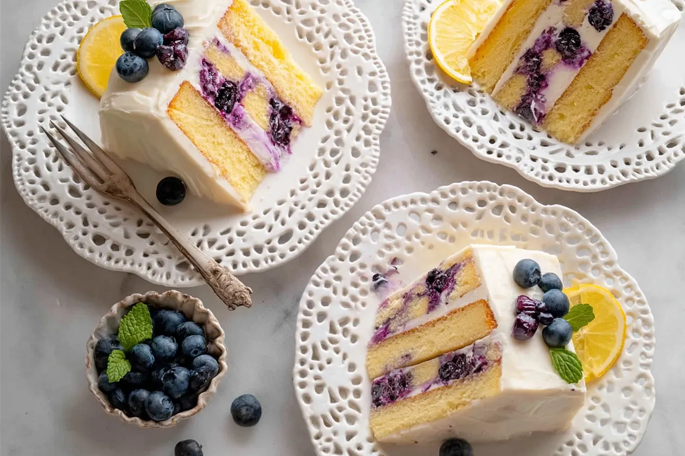 Lemon Blueberry Layer Cake