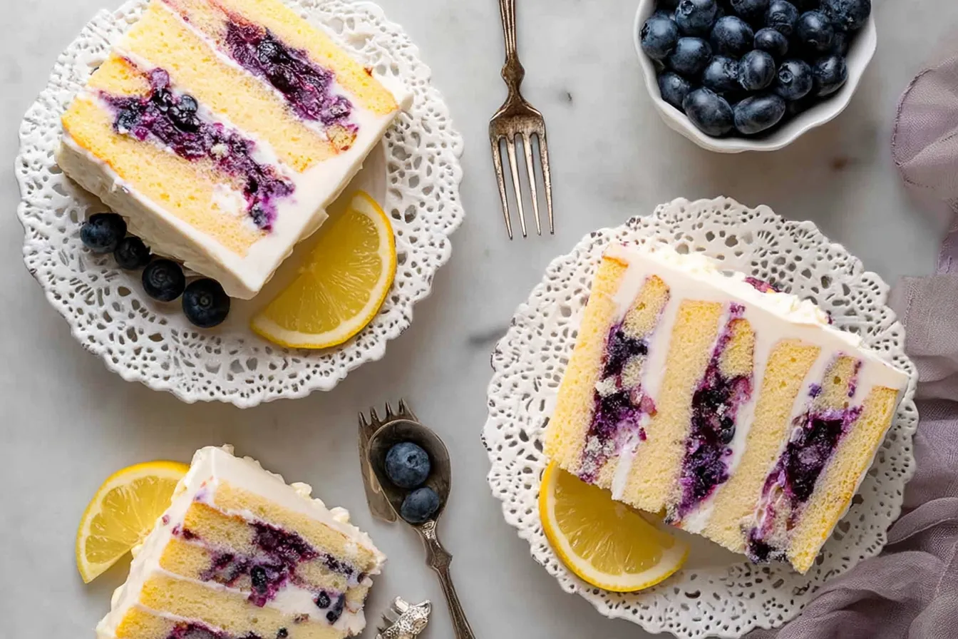 Lemon Blueberry Layer Cake