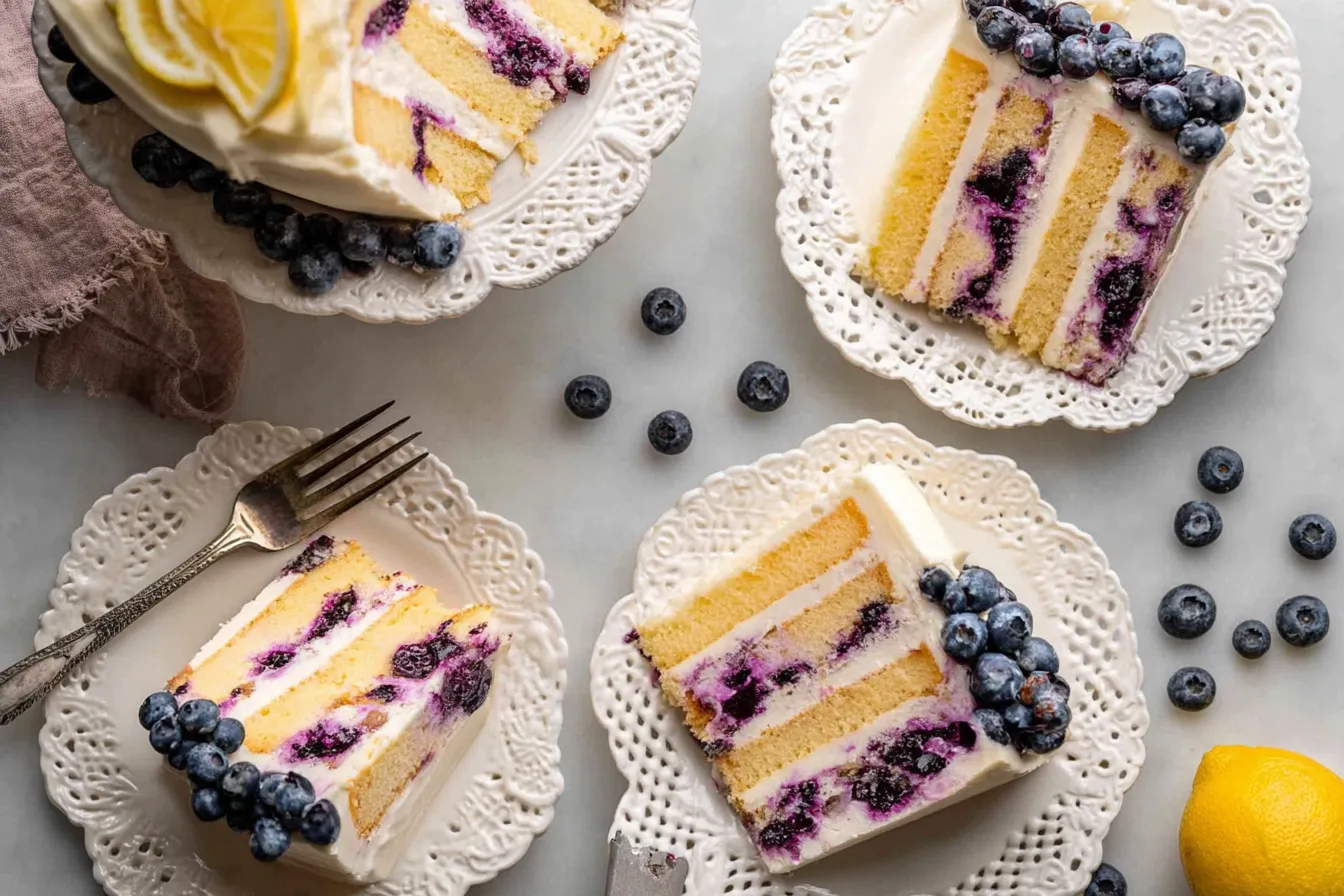 Lemon Blueberry Layer Cake