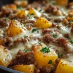 OnePan Cheesy Meat and Potato Skillet