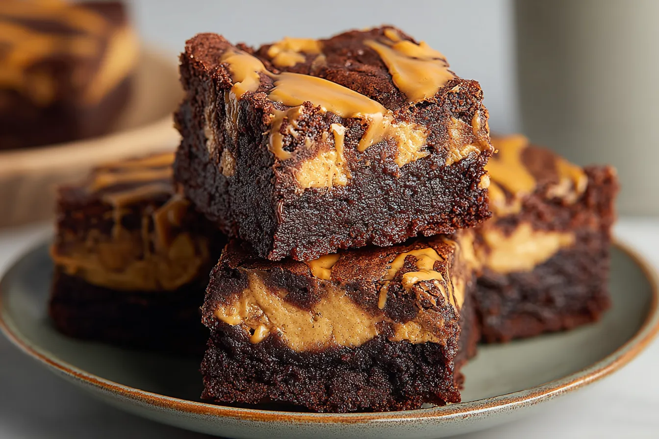PEANUT BUTTER BANANA BROWNIES