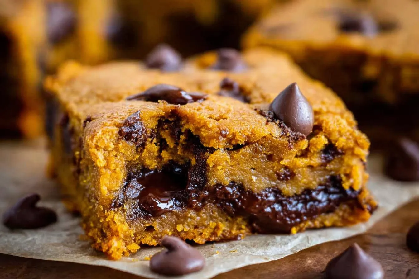 Pumpkin Bars with Chocolate Chips