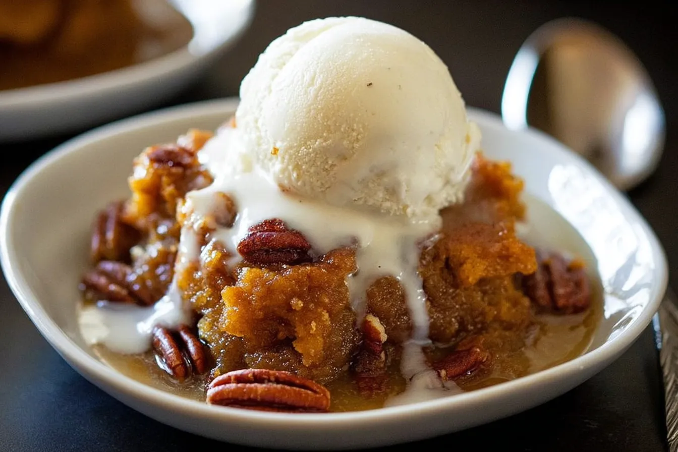 Pumpkin Pecan Cobbler