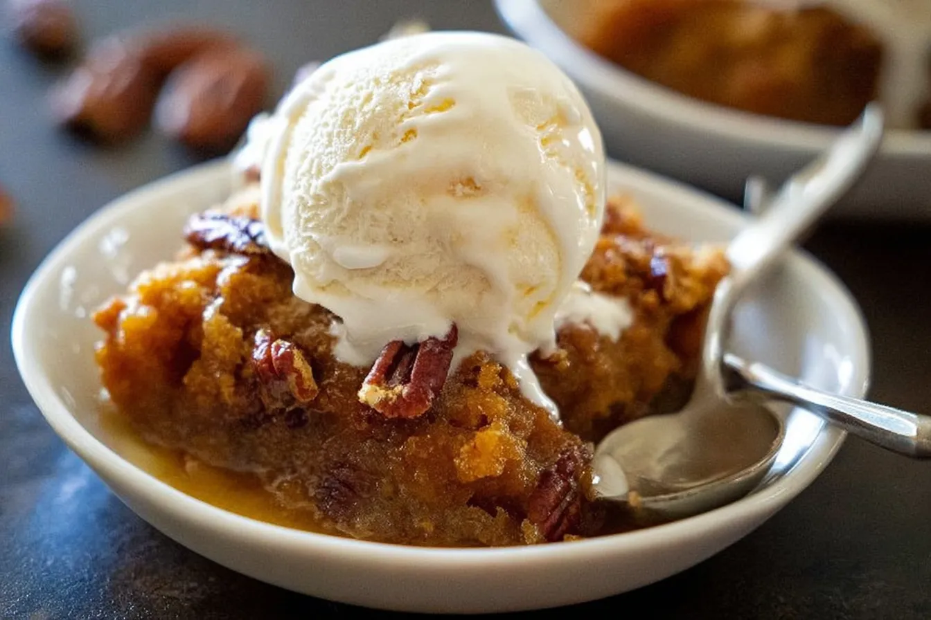 Pumpkin Pecan Cobbler